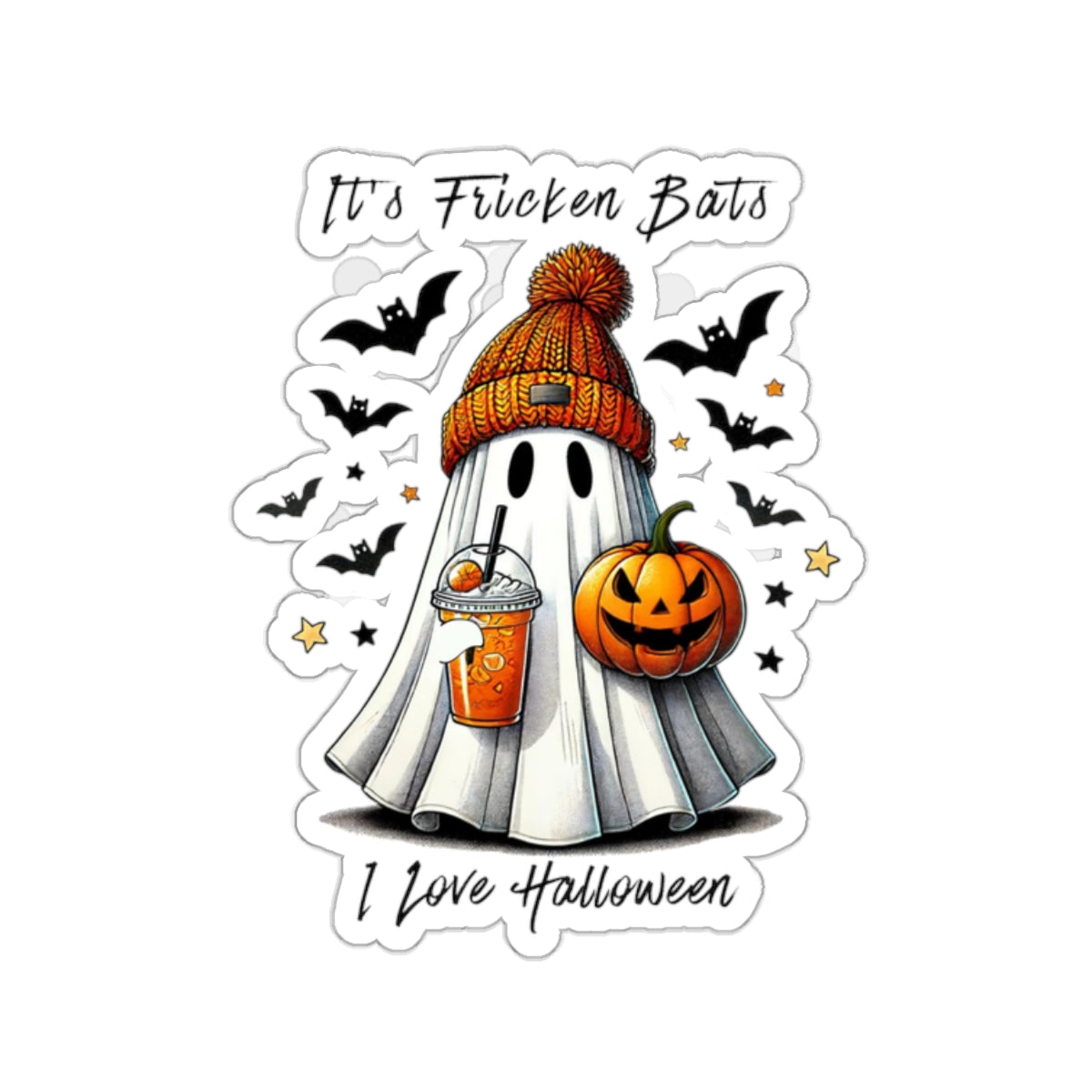 It's Fricken Bats I Love Halloween Sticker