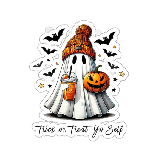 Trick or Treat Yo Self Ghost Happy Halloween Sticker