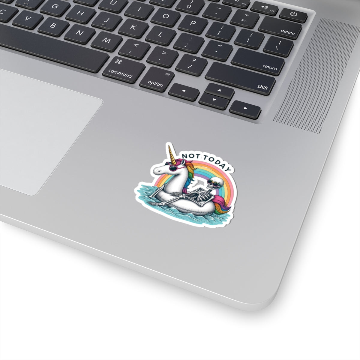 Not Today Skeleton Unicorn Sticker